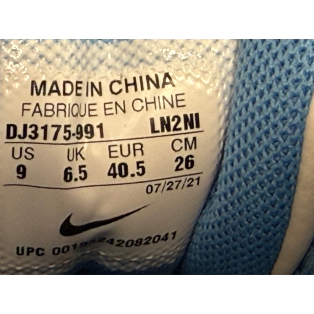Nike Air Max 90 White Laser Blue‎ Sneakers DJ3175-991 Womens 9 Low Top Shoes - Picture 8 of 9